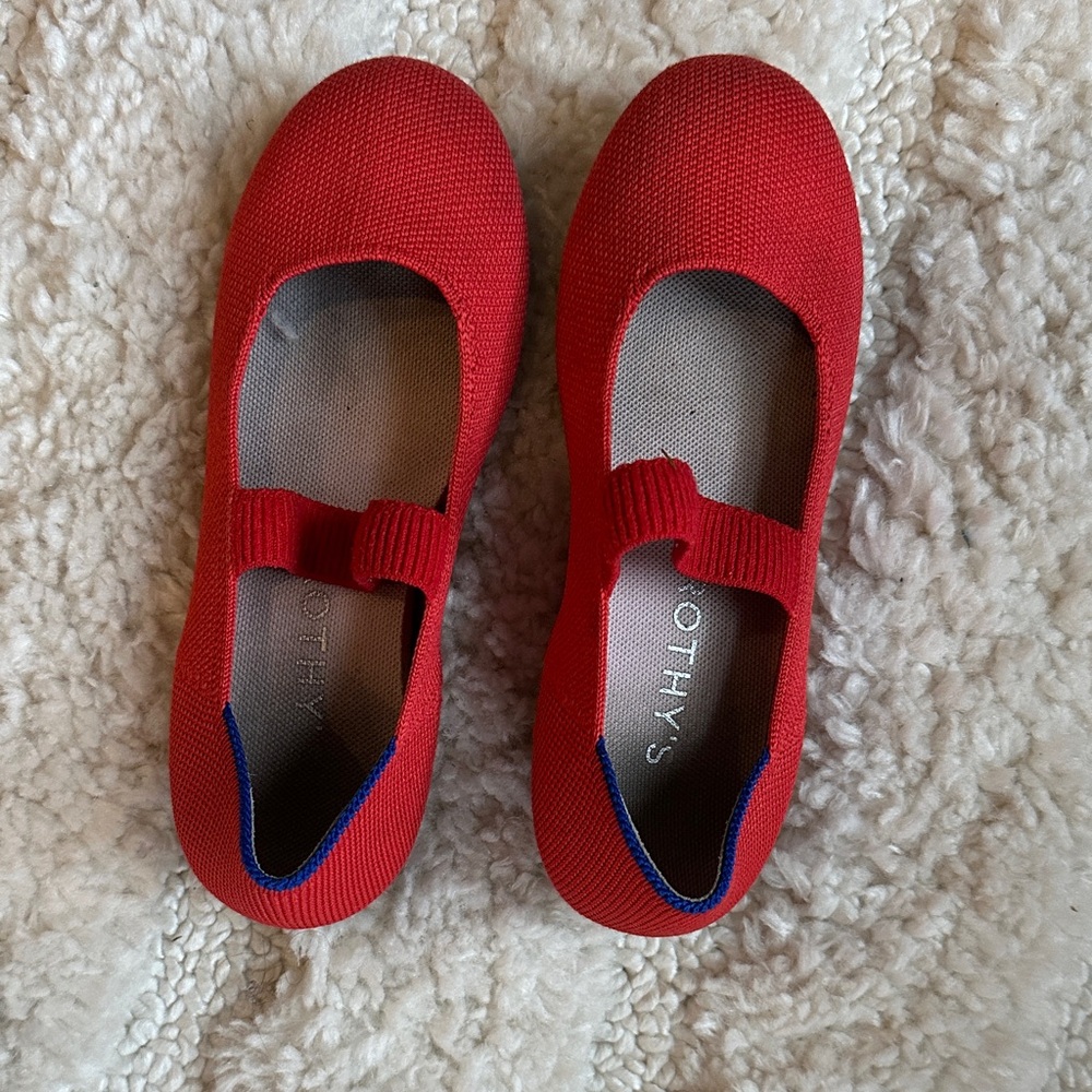 Rothy's Red Kids Dress Shoes